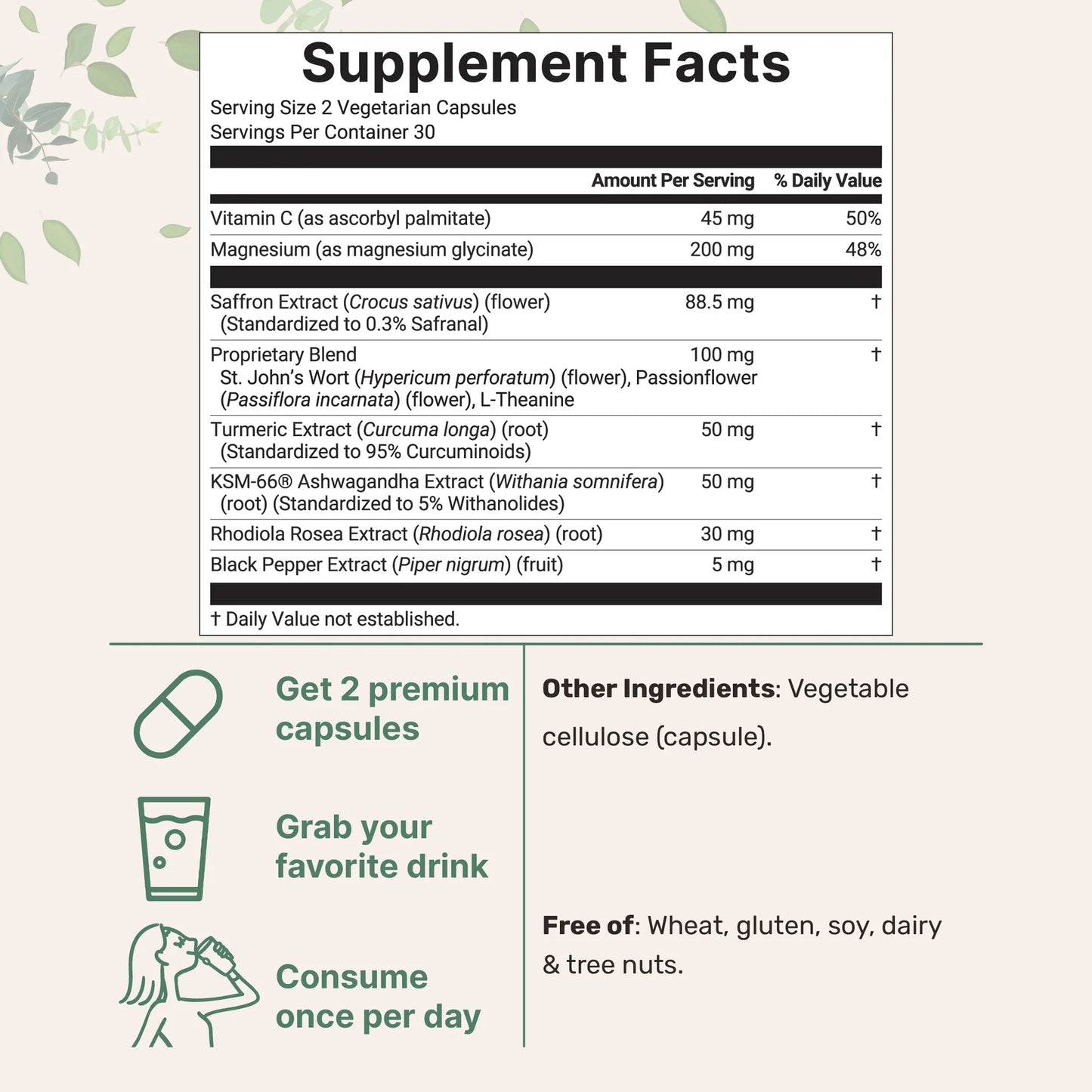 HerMood Saffron+ Mood Balancing Supplement -
